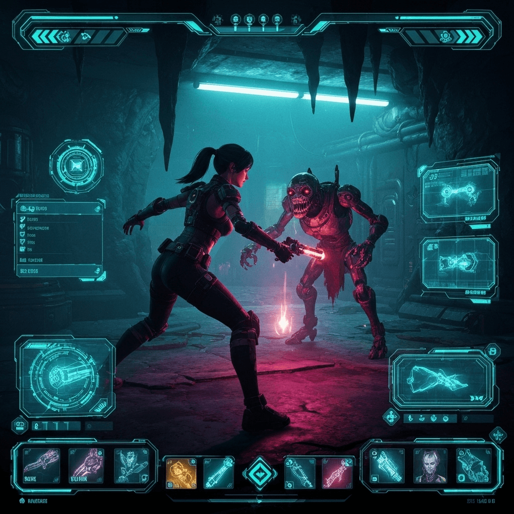 Key art for Zero Resonance Protocol, a neo-noir action RPG featuring neon-lit cyberpunk environments